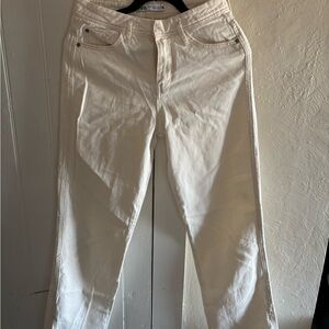 Zara Off-White Denim Pants